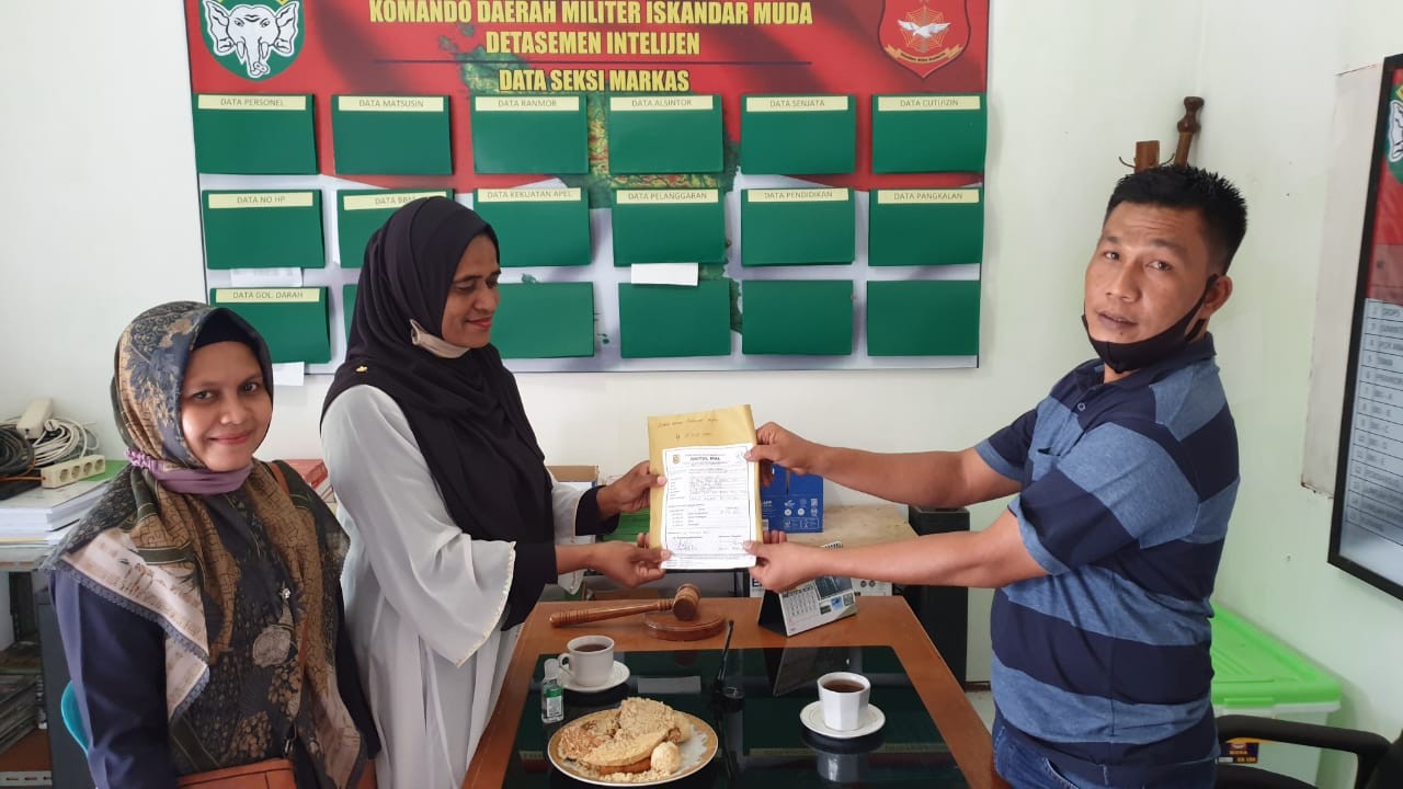 Alhamdulillah… Deninteldam IM Kembali Tunaikan Zakat Penghasilan ke Baitul Mal Banda Aceh